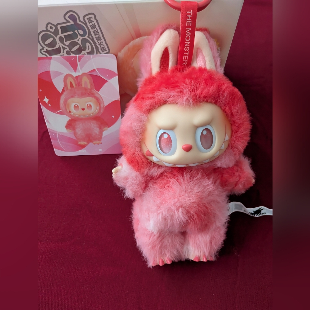 Authentic Popmart The Monsters Big Into Energy Love Labubu Vinyl Plush Pendant
